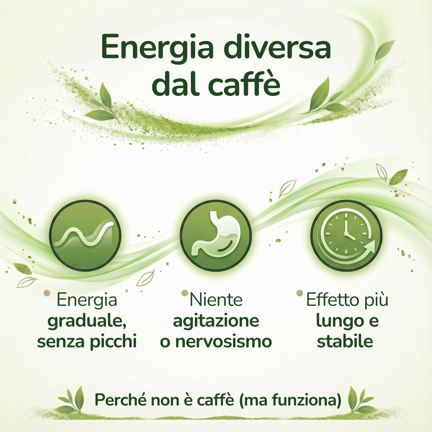100% Foglie Tè Matcha, Macinate Finemente