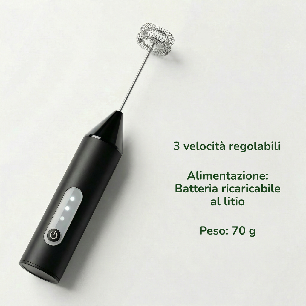 Frullino Elettrico Ricaricable USB-C