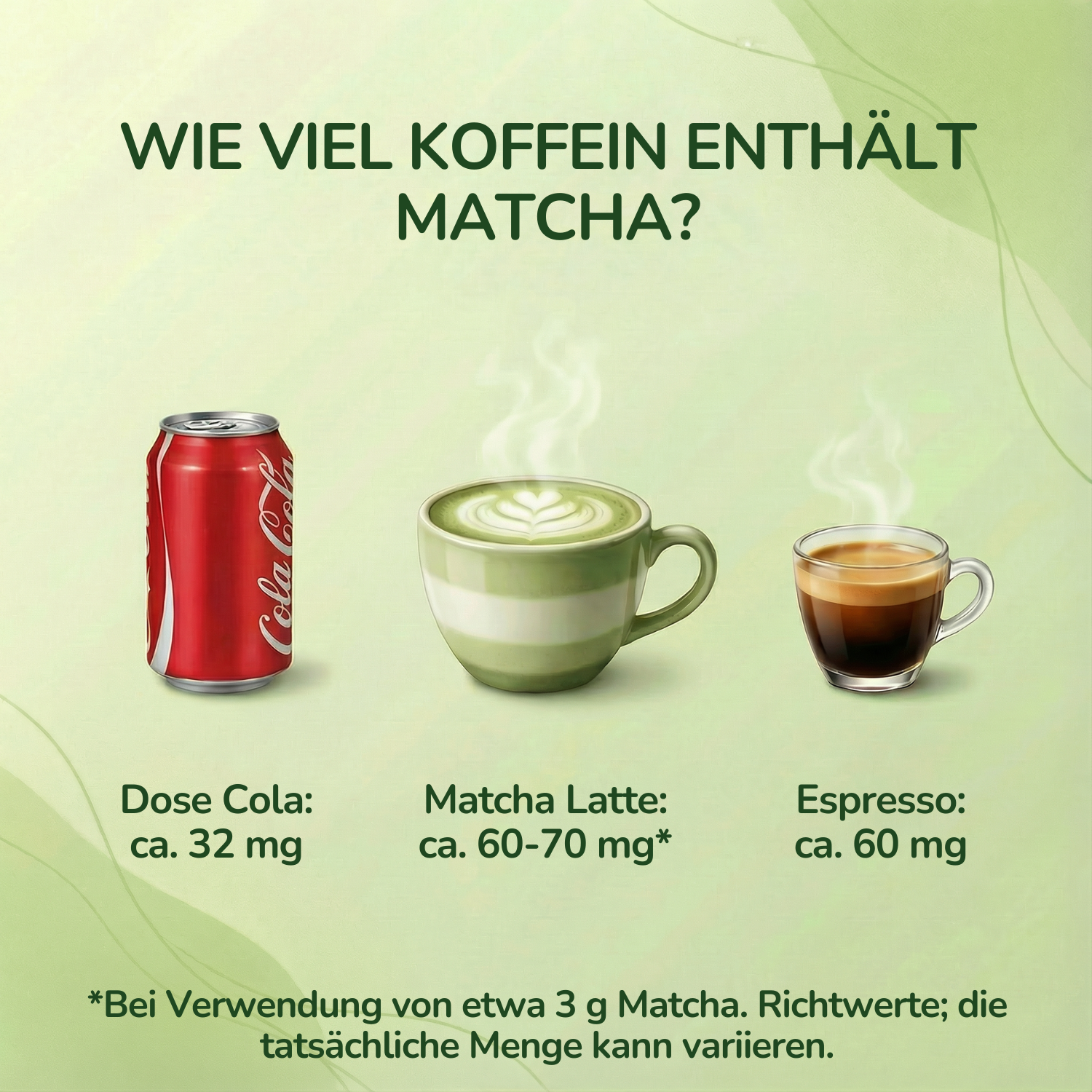 100 % fein gemahlene Matcha-Teeblätter aus Grüntee