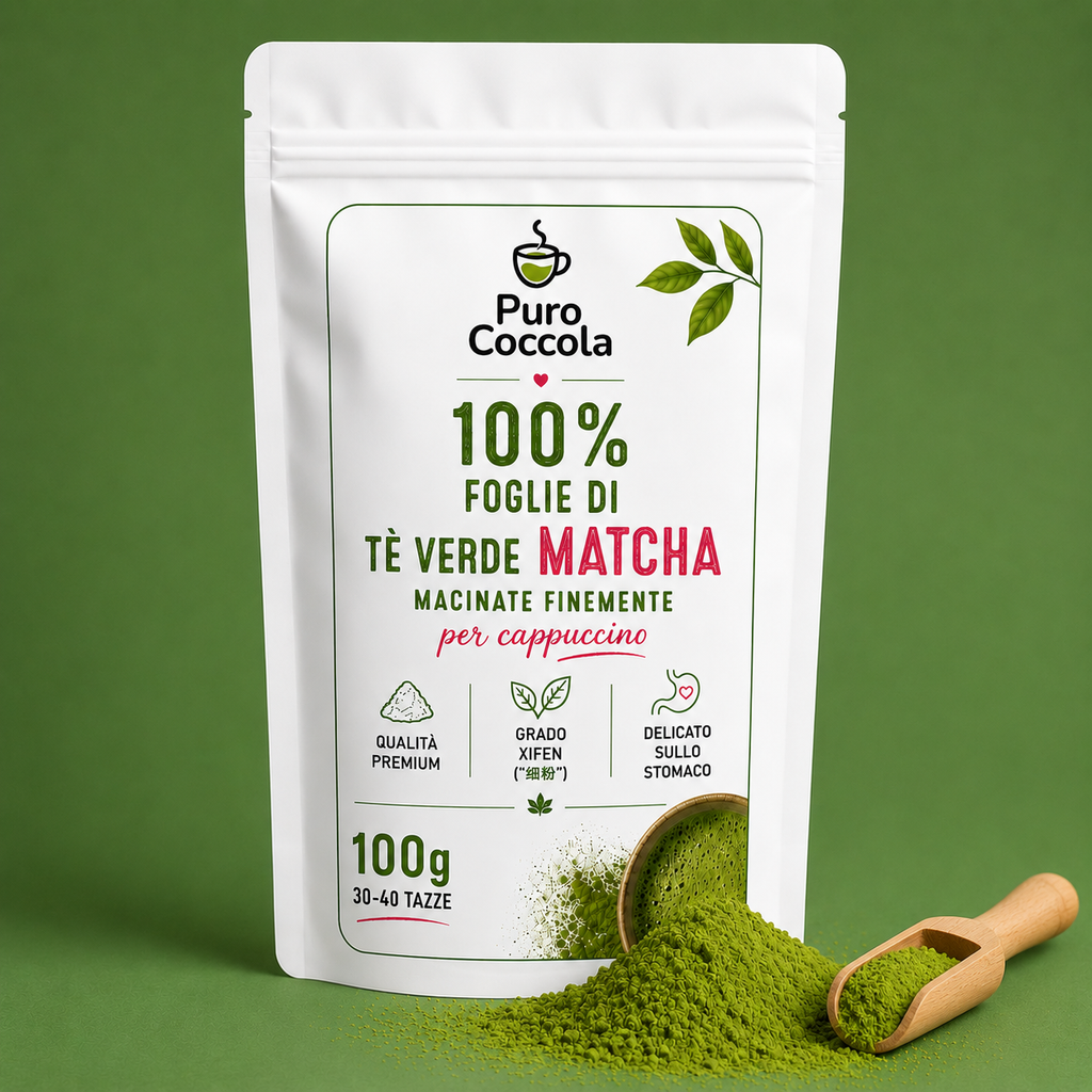 100% Foglie Tè Matcha, Macinate Finemente