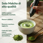 100% di foglie di tè verde Matcha, macinate finemente