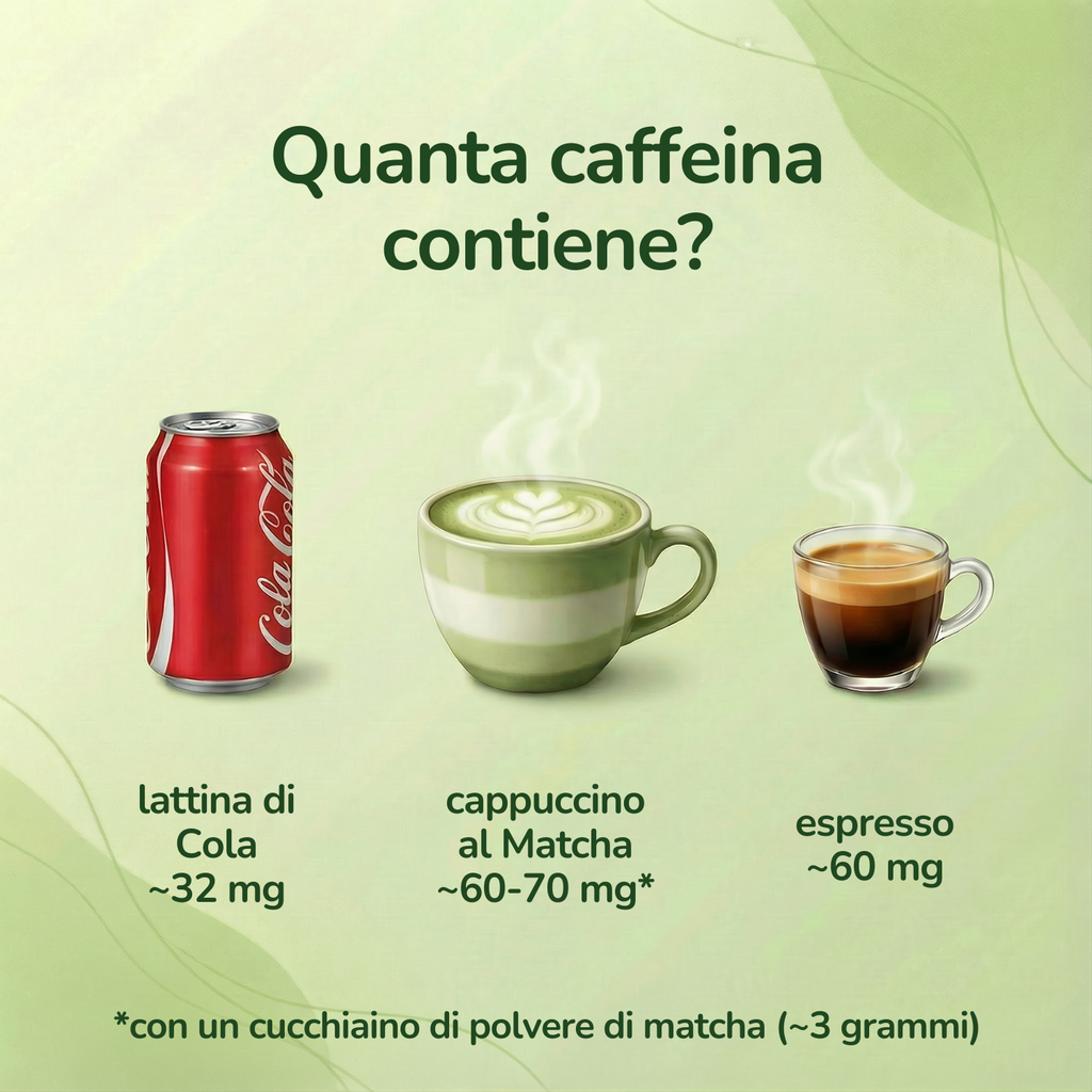 100% di foglie di tè verde Matcha, macinate finemente