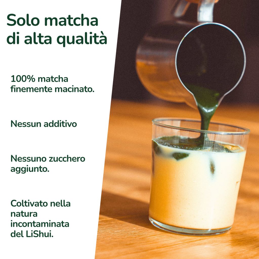 100% Foglie Tè Matcha, Macinate Finemente
