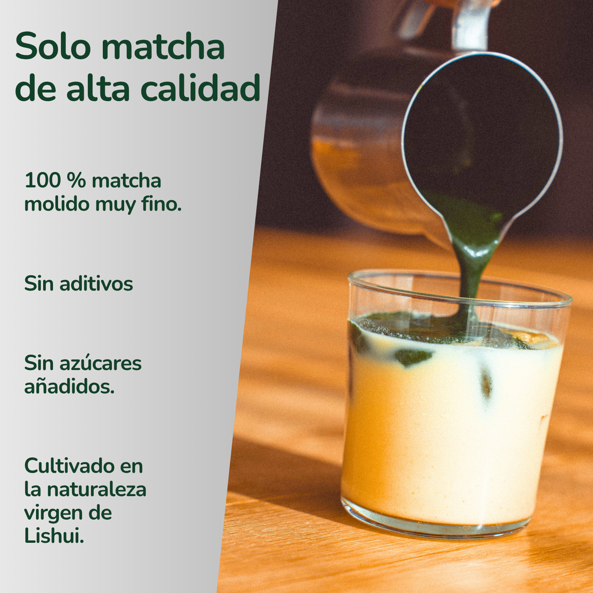 Matcha premium 100 % puro, finamente molido