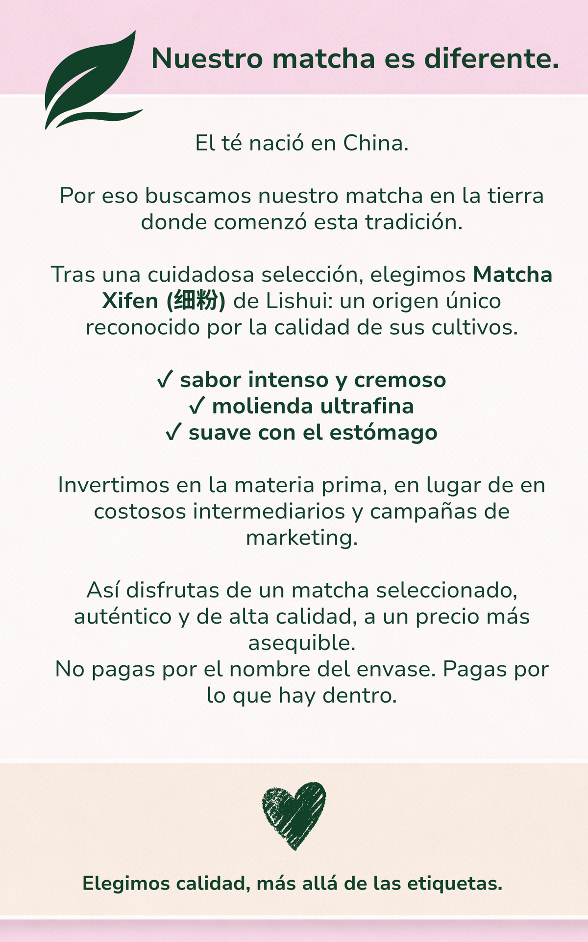 Nuestro matcha es diferente: calidad más allá de las etiquetas